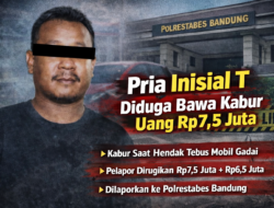 Diduga Bawa Kabur Uang Rp7,5 Juta, Pria Berinisial T Dilaporkan ke Polrestabes Bandung