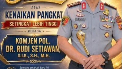 Kapolri Pimpin Kenaikan Pangkat, Kapolda Jabar Rudi Setiawan Resmi Sandang Bintang Tiga