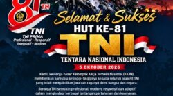KKJN Sampaikan Ucapan Selamat HUT ke-81 TNI, Dukung Pengabdian dan Komitmen Menjaga Kedaulatan NKRI